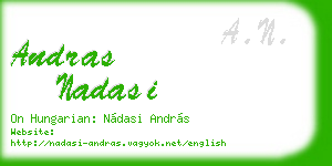 andras nadasi business card